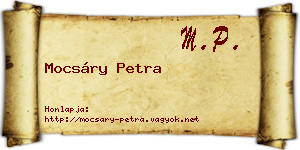 Mocsáry Petra névjegykártya